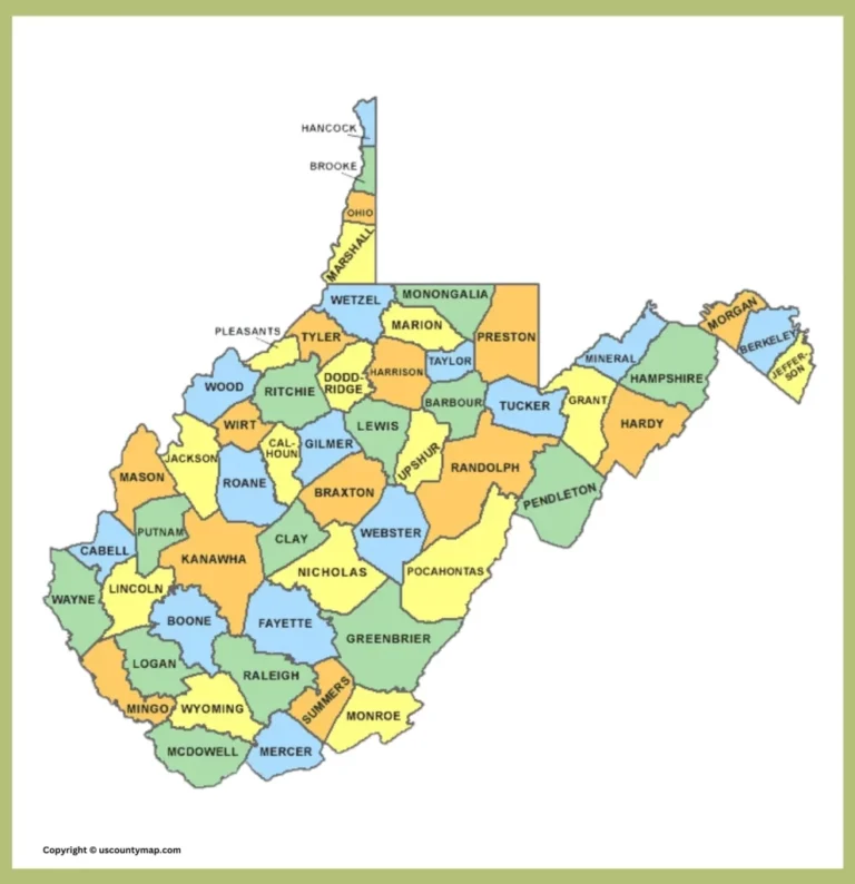 West Virginia County Map Map Of WV Counties And Cities 