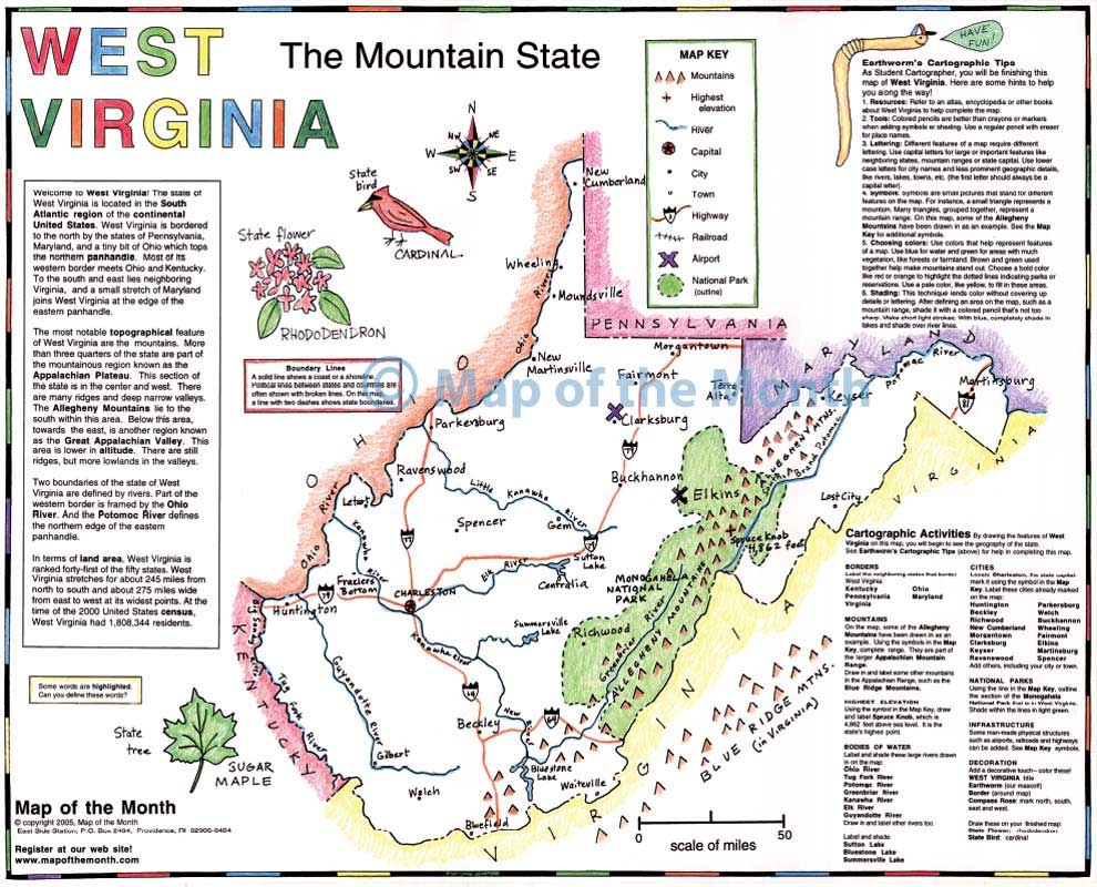 West Virginia Map