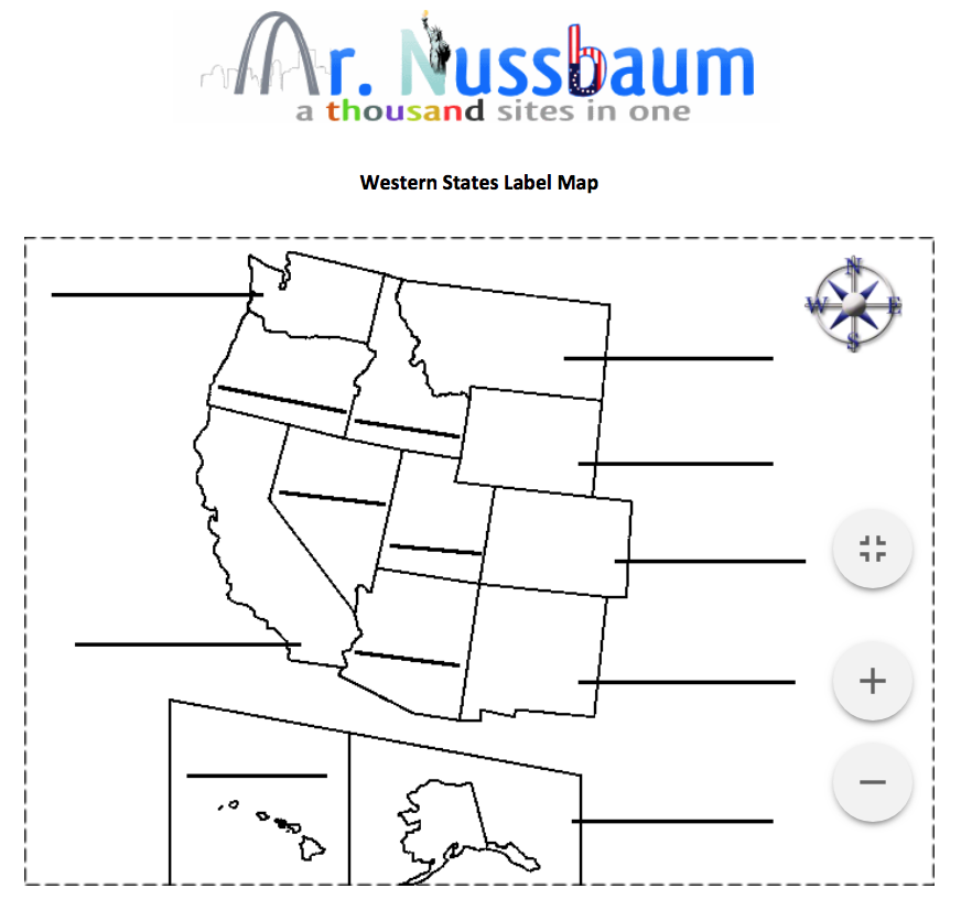 Western States Label me Map