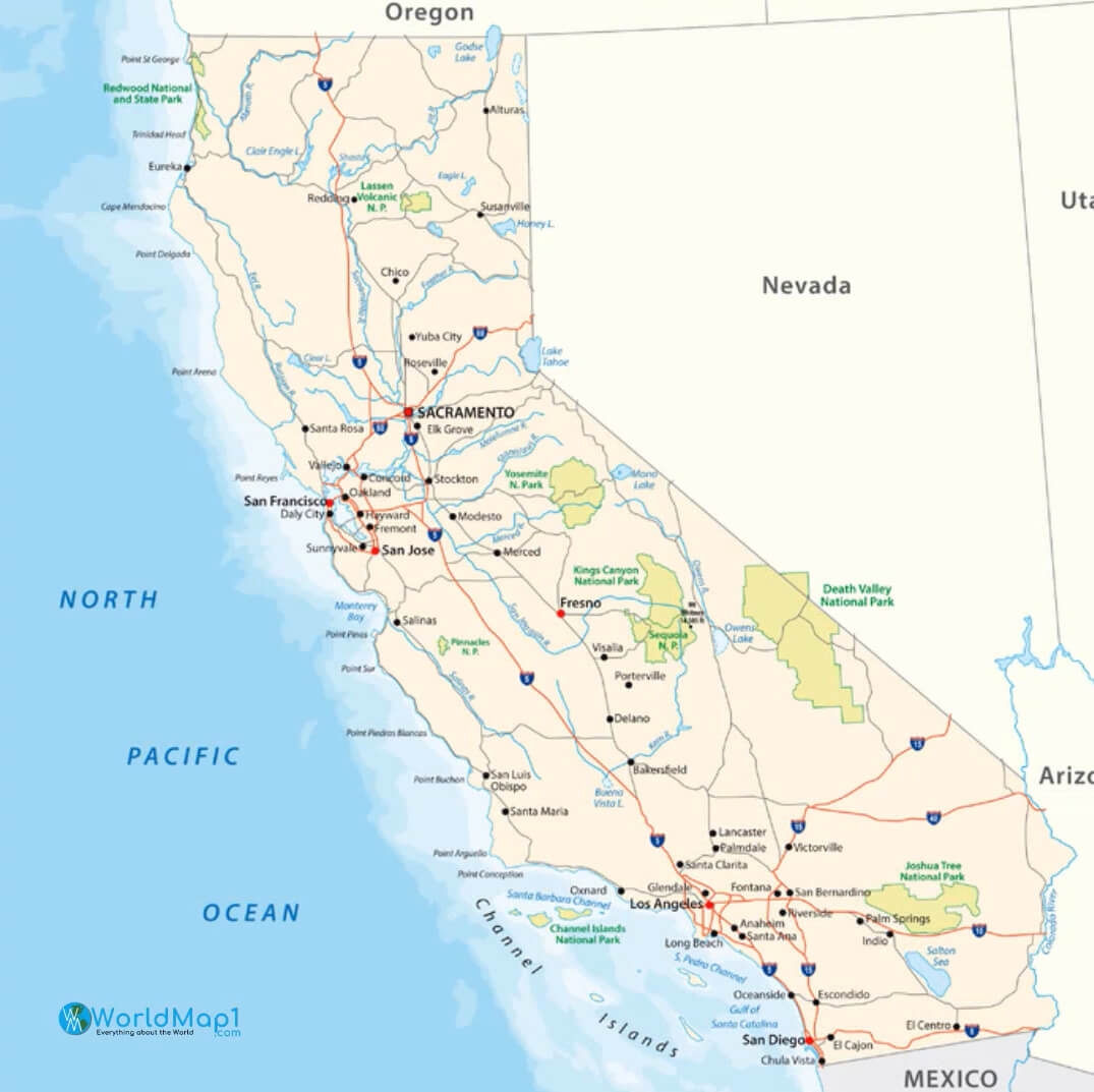 Printable Map California