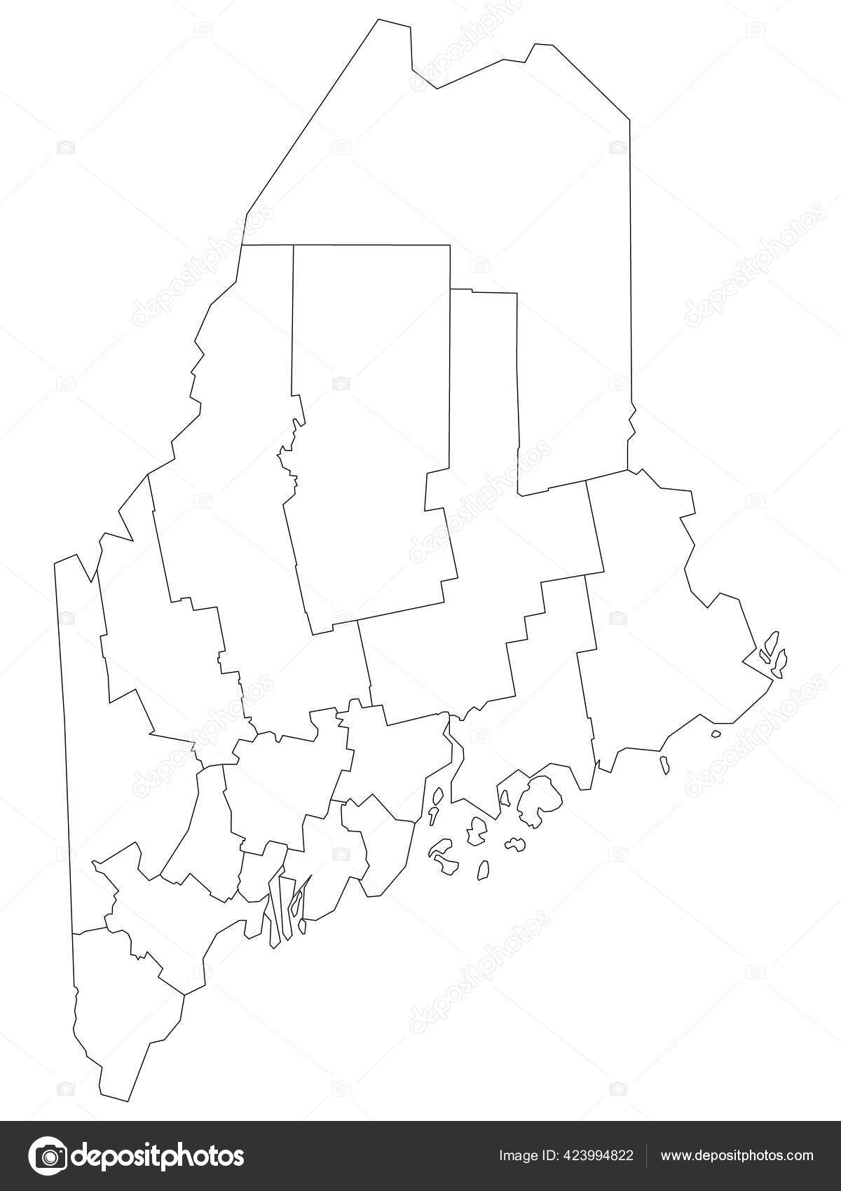Maine County Map Printable