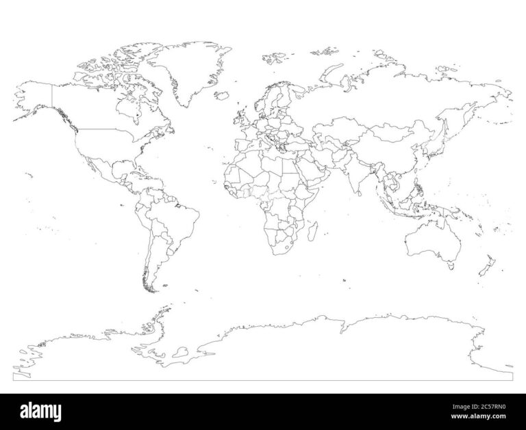 World Outline Map Hi res Stock Photography And Images Alamy